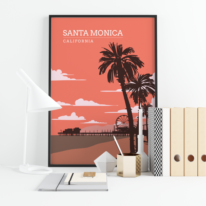 Santa Monica Poster Print Wall Art