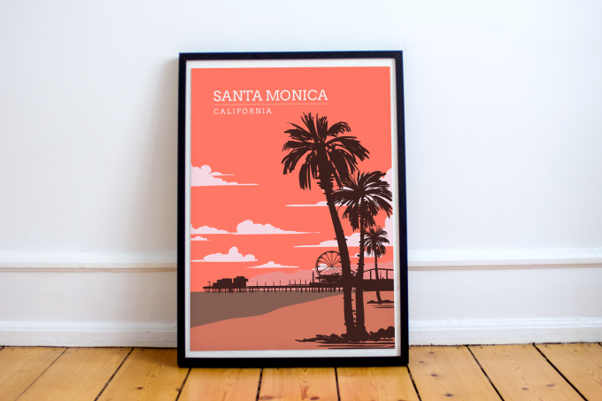 Santa Monica Poster Print Wall Art