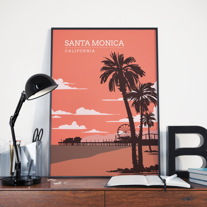 Santa Monica Poster Print Wall Art