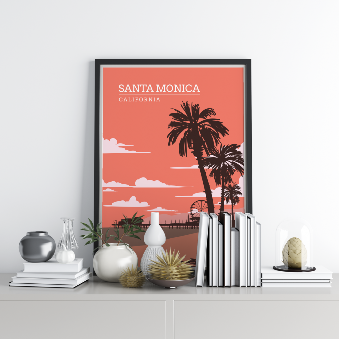 Santa Monica Poster Print Wall Art