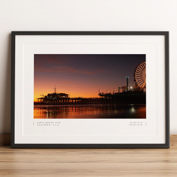 Santa Monice Coordinates Poster Print Wall Art