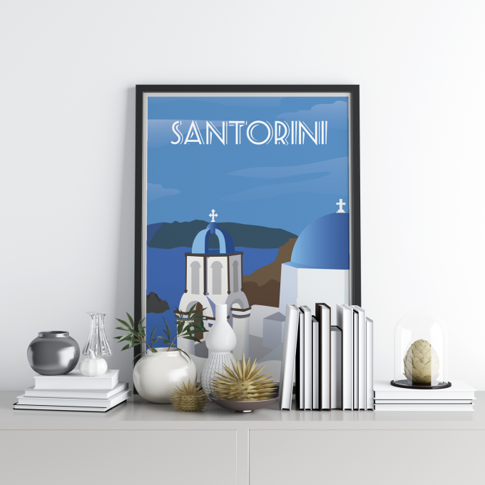 Santorini Poster Print Wall Art