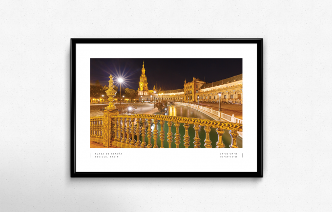 Seville Coordinates Poster Print Wall Art