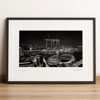 Singapore Coordinates Poster Print Wall Art