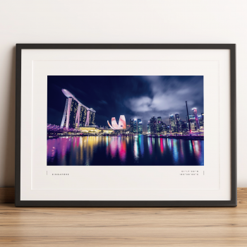 Singapore Coordinates Poster Print Wall Art