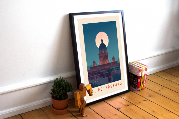 St Petersburg Poster Print Wall Art