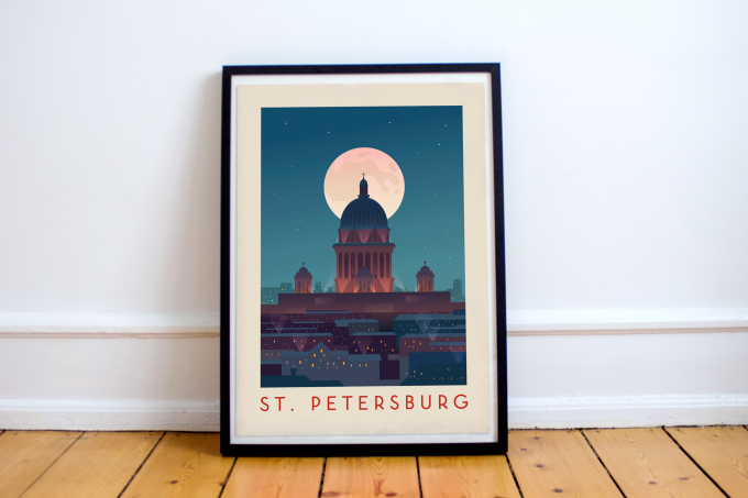 St Petersburg Poster Print Wall Art