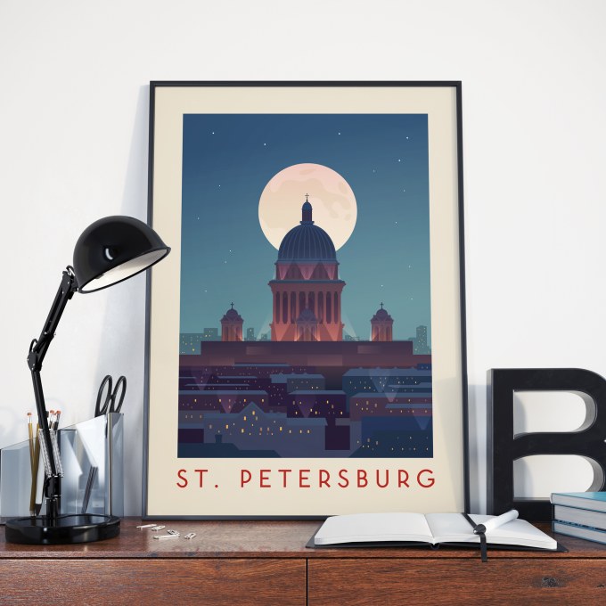 St Petersburg Poster Print Wall Art