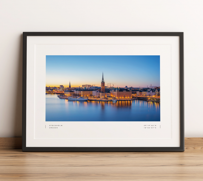 Stockholm Coordinates Poster Print Wall Art