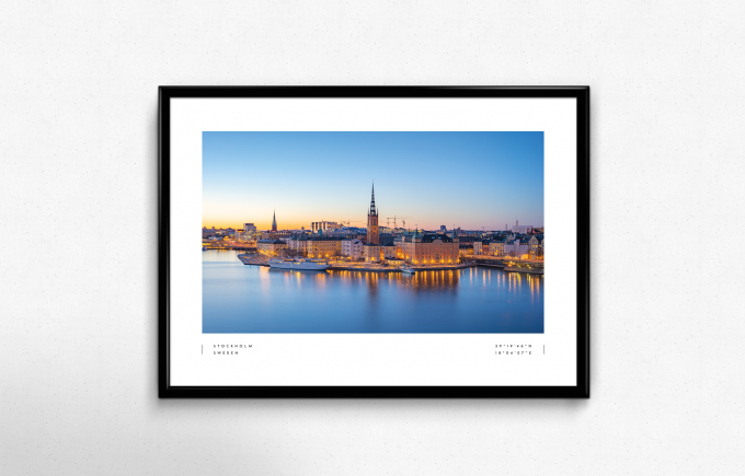 Stockholm Coordinates Poster Print Wall Art