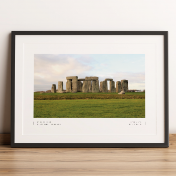 Stonehenge Coordinates Poster Print Wall Art