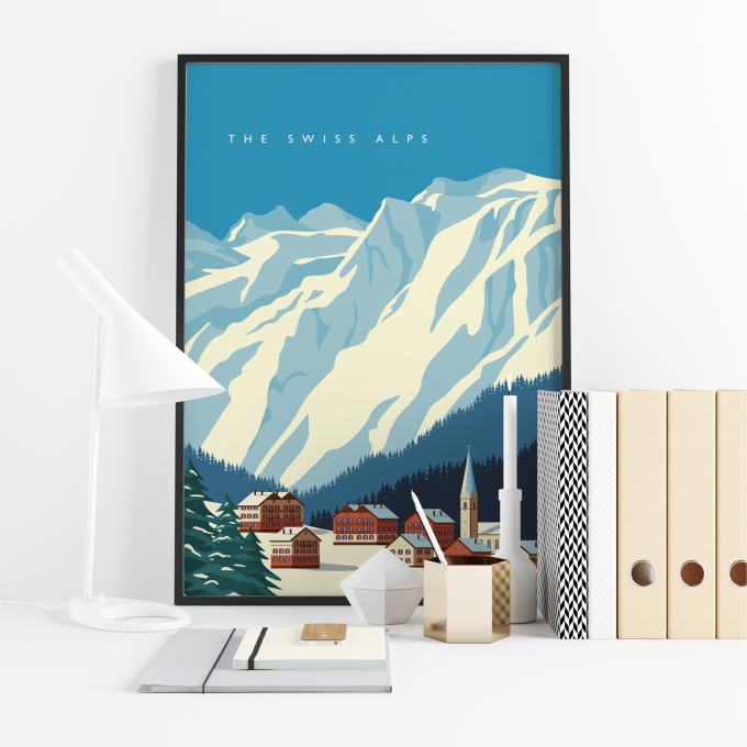 Swiss Alps Poster Print Wall Art