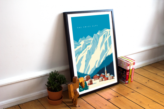 Swiss Alps Poster Print Wall Art