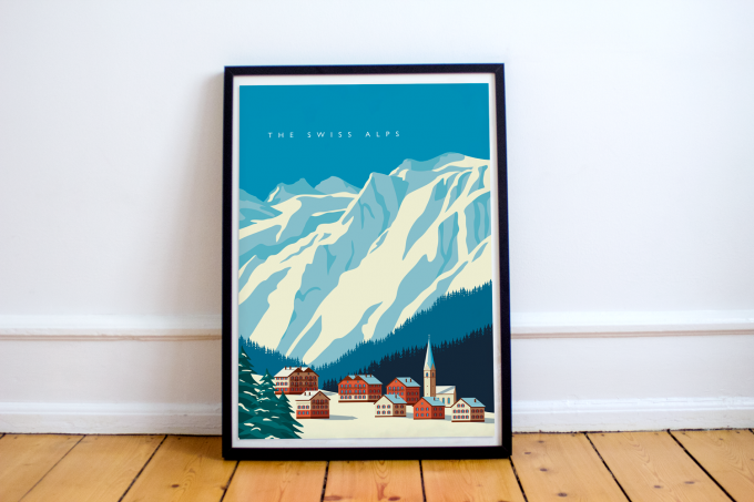 Swiss Alps Poster Print Wall Art