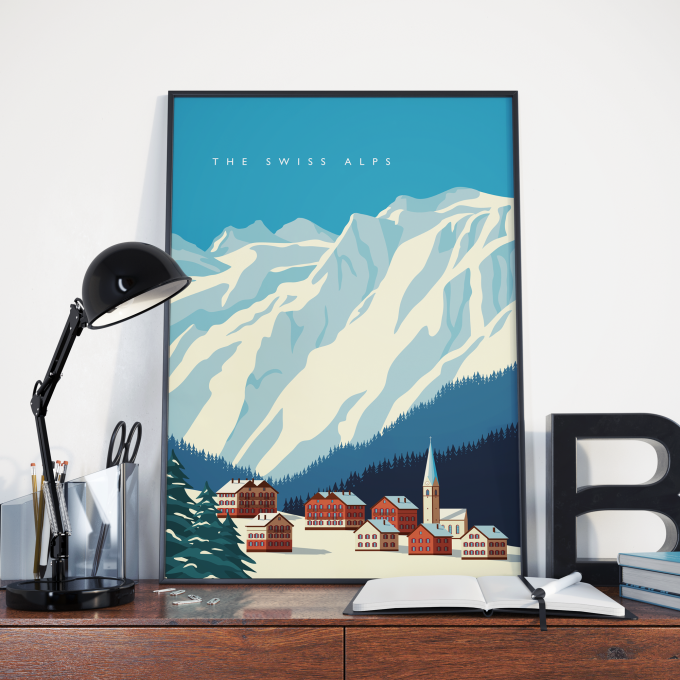 Swiss Alps Poster Print Wall Art