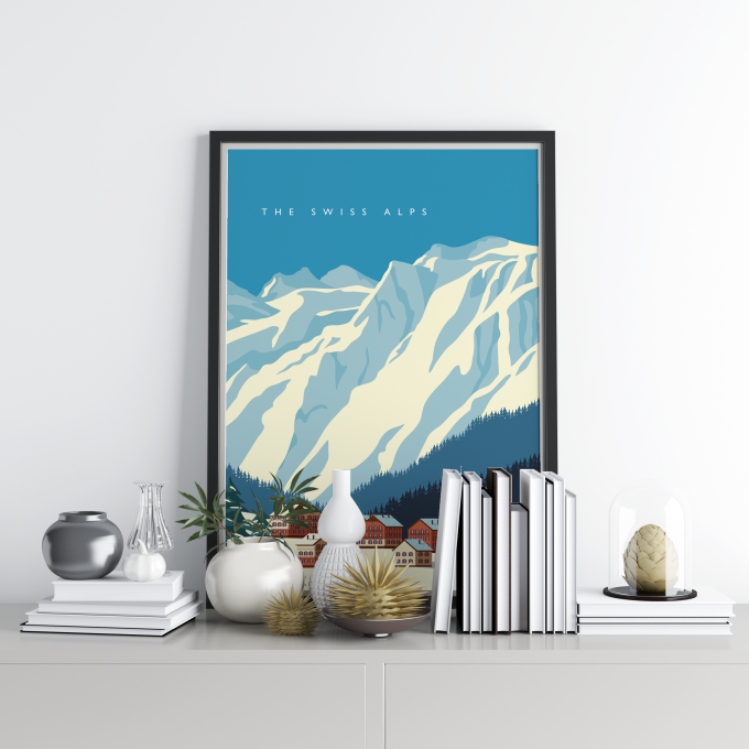 Swiss Alps Poster Print Wall Art