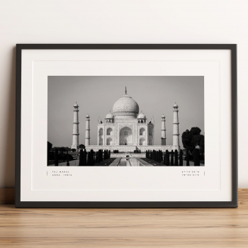 Taj Mahal Coordinates Poster Print Wall Art