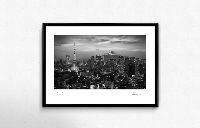 Tokyo Coordinates Poster Print Wall Art