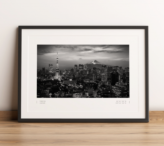 Tokyo Coordinates Poster Print Wall Art