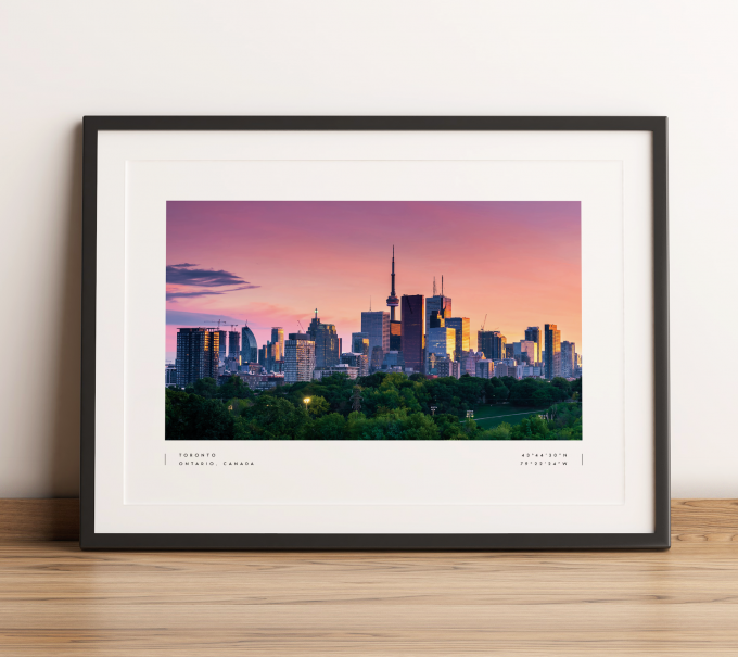 Toronto Coordinates Poster Print Wall Art