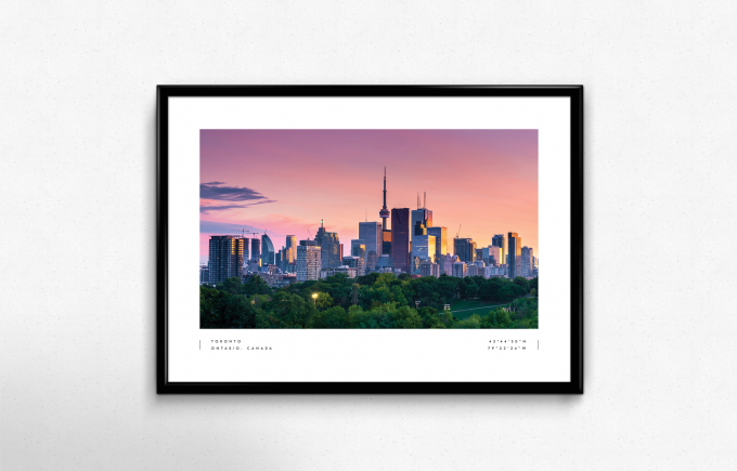 Toronto Coordinates Poster Print Wall Art