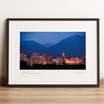 Vancouver Coordinates Poster Print Wall Art