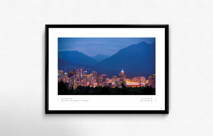 Vancouver Coordinates Poster Print Wall Art