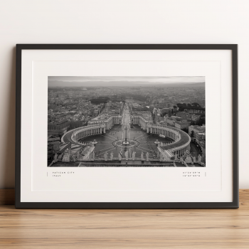 Vatican City Coordinates Poster Print Wall Art