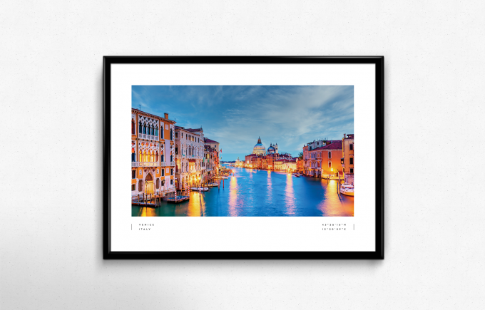 Venice Coordinates Poster Print Wall Art