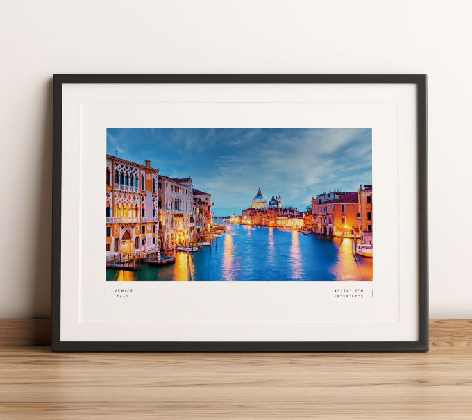 Venice Coordinates Poster Print Wall Art