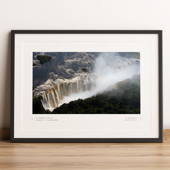 Victoria Falls Coordinates Poster Print Wall Art