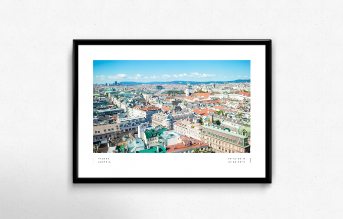 Vienna Coordinates Poster Print Wall Art