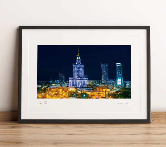 Warsaw Coordinates Poster Print Wall Art