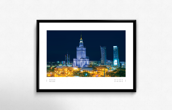 Warsaw Coordinates Poster Print Wall Art