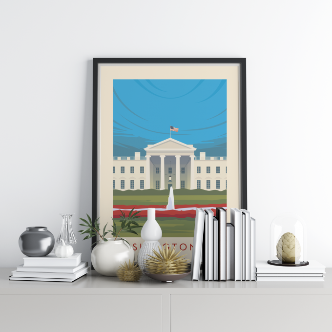 Washington DC Poster Print Wall Art