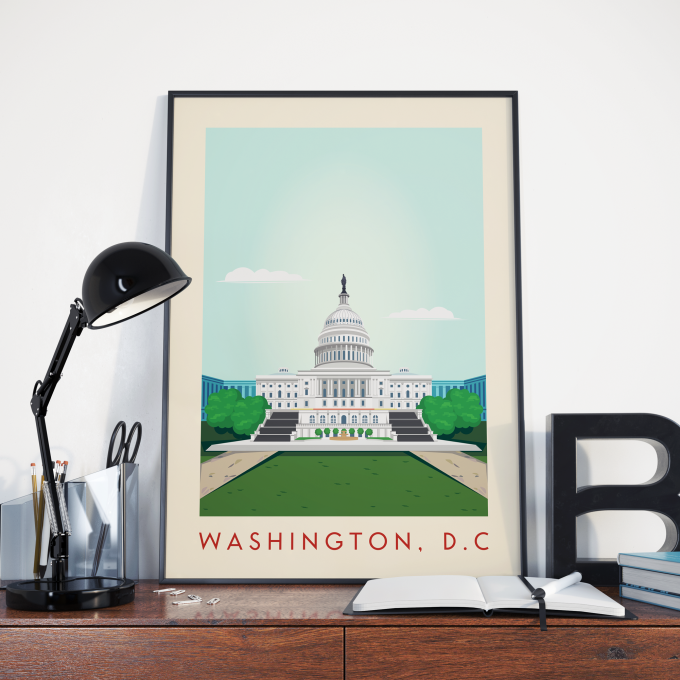 Washington DC Poster Print Wall Art