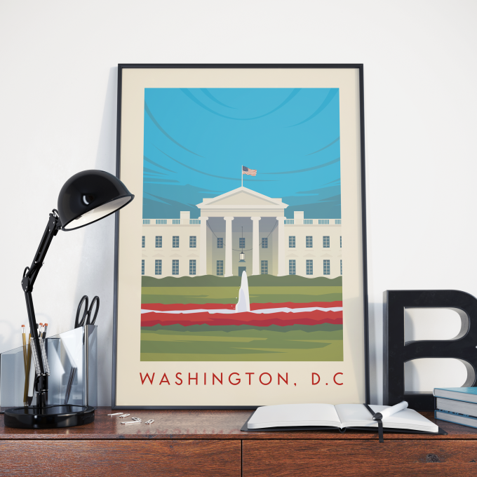 Washington DC Poster Print Wall Art