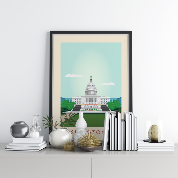 Washington DC Poster Print Wall Art