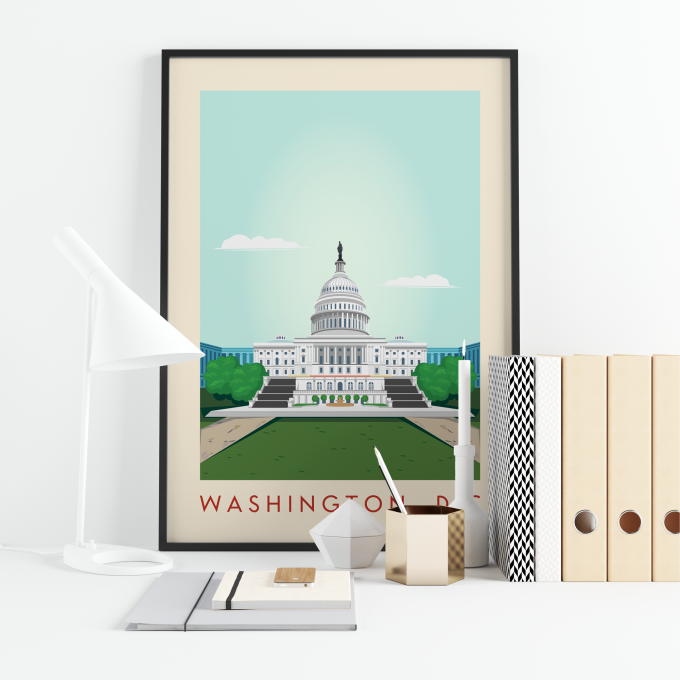 Washington DC Poster Print Wall Art