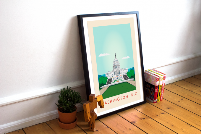 Washington DC Poster Print Wall Art