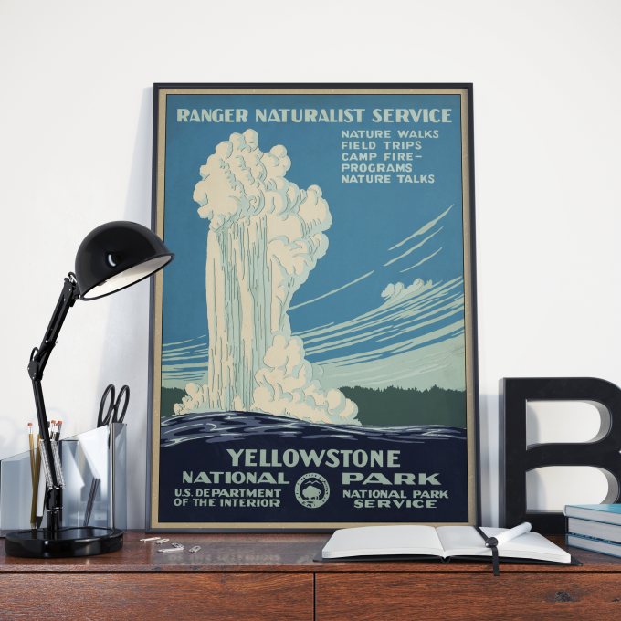Yellowstone National Park WPA Poster Print Wall Art