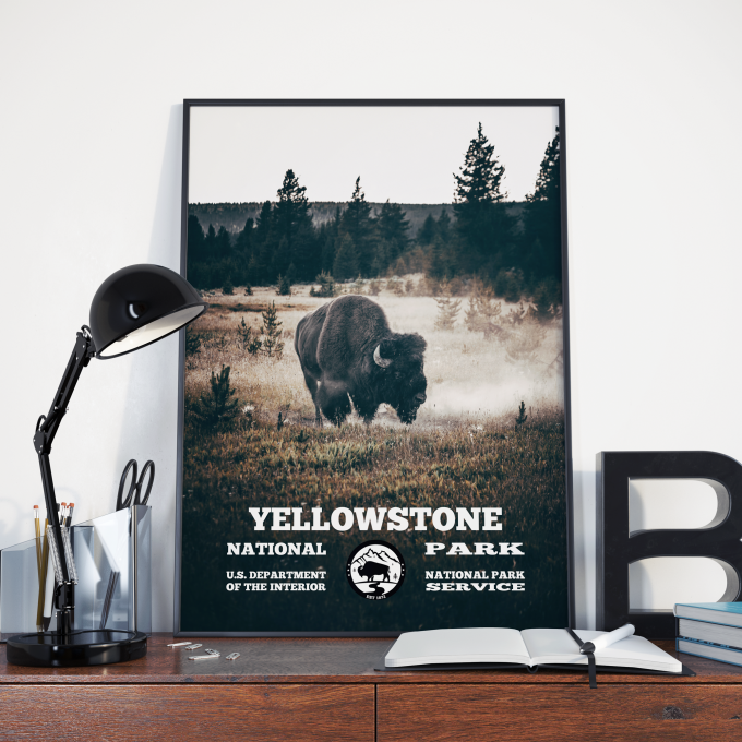 Yellowstone National Park WPA Poster Print Wall Art