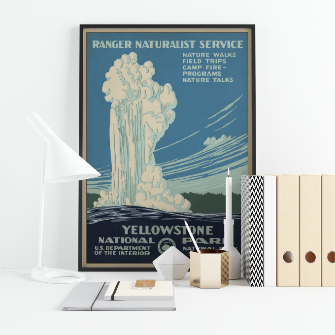 Yellowstone Poster Print Wall Art WPA
