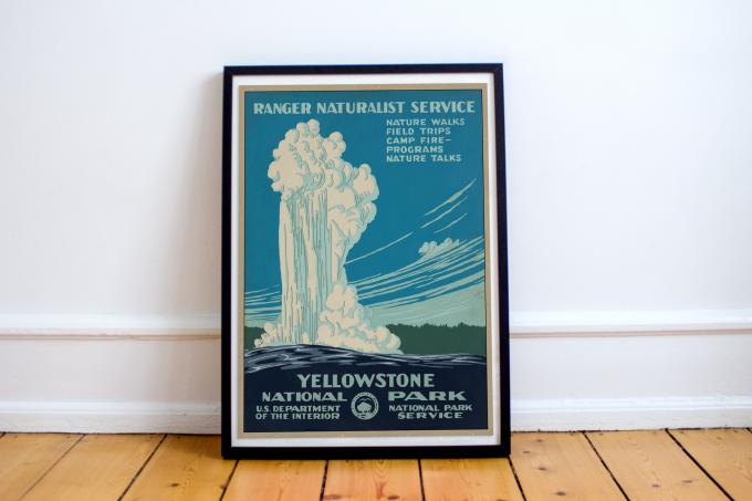 Yellowstone Poster Print Wall Art WPA