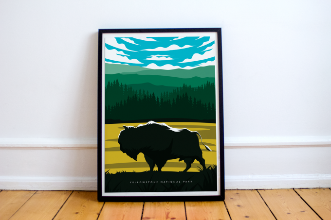 Yellowstone Poster Print Wall Art