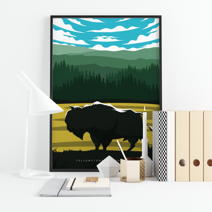 Yellowstone Poster Print Wall Art