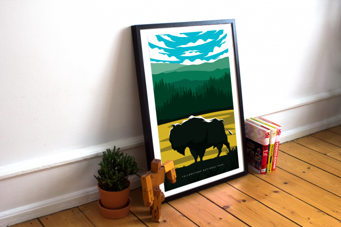 Yellowstone Poster Print Wall Art