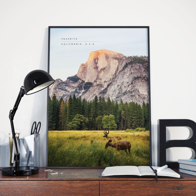 Yosemite National Park Poster Print Wall Art