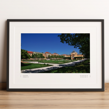 Zagreb Coordinates Poster Print Wall Art