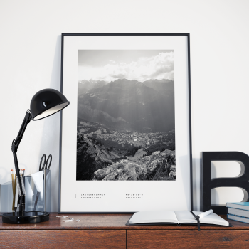 Lauterbrunnen Coordinates Poster Print Wall Art